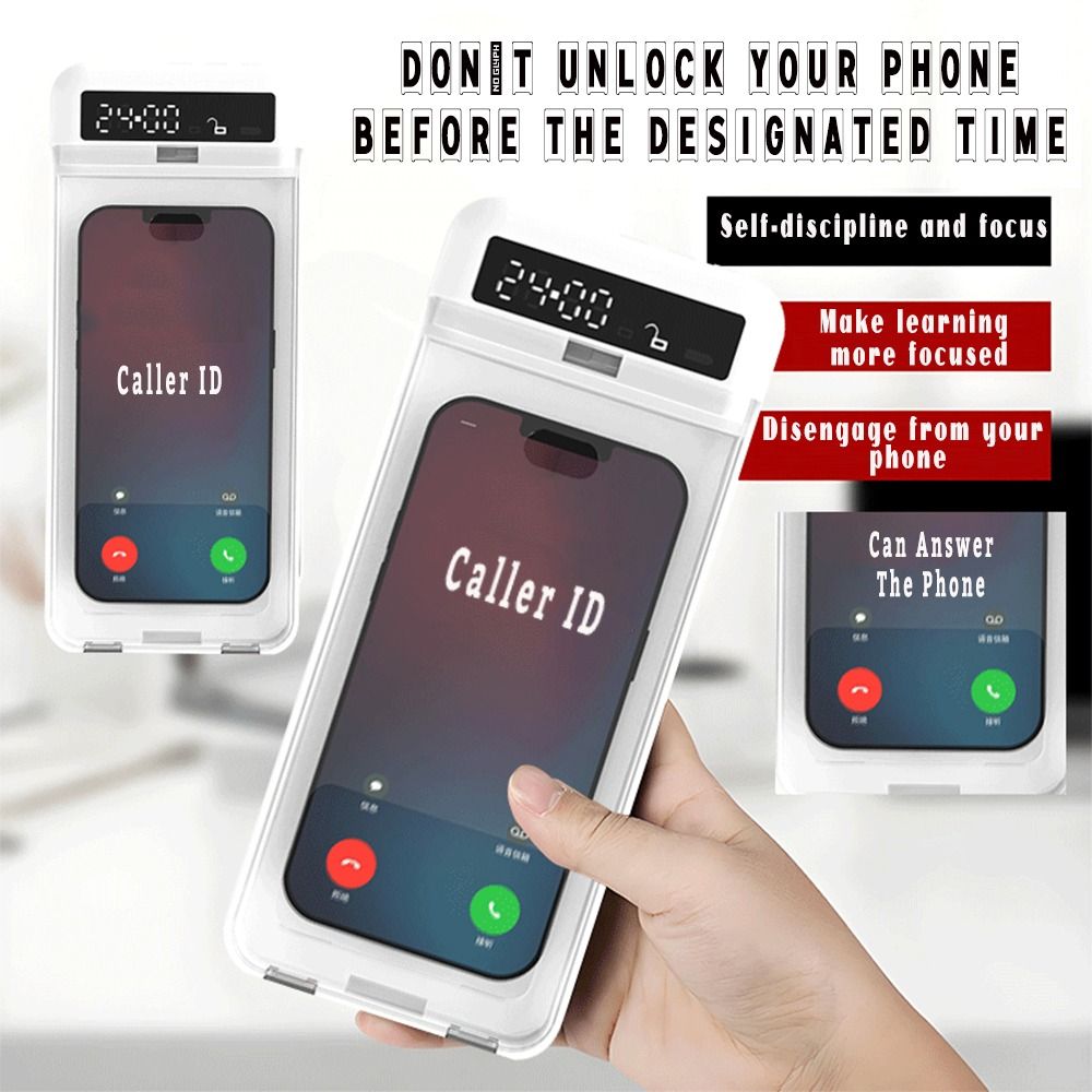 Medicine Cabinet Lock - Tragbare Handy-Schließbox mit Timer, transparentem Deckel,