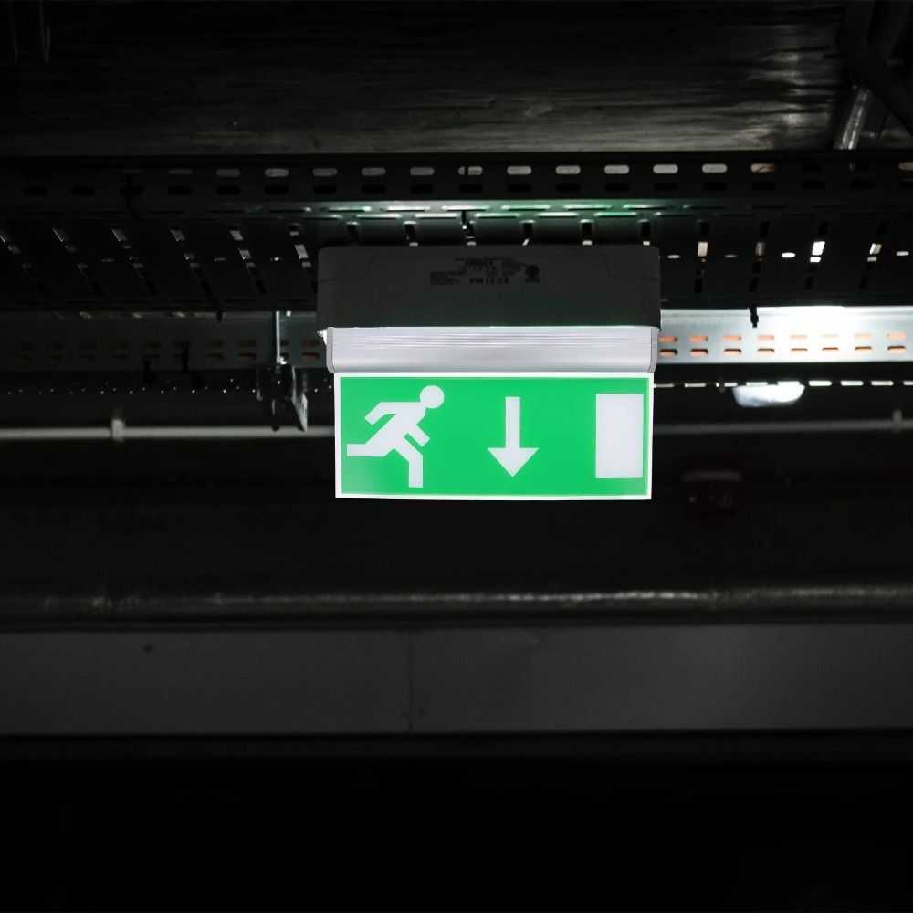 Emergency Exit Sign - Kommerzielle LED-Notfall-Schilderleuchte Grüne Glühbirne Ausgangsschild Sicherheitslicht