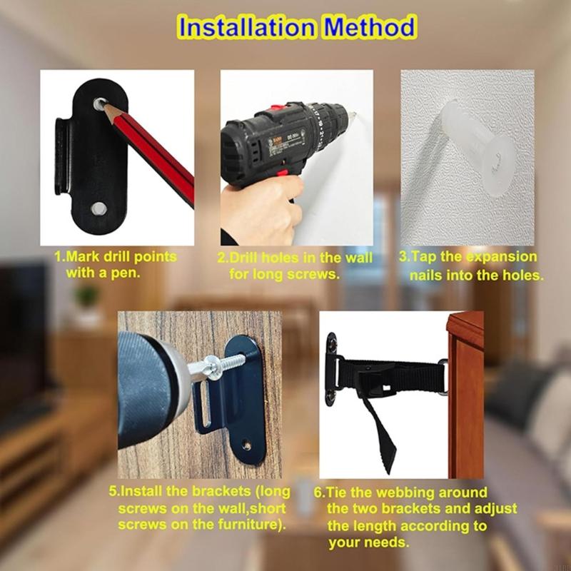Verstellbarer Anti-Fall-Möbelg – Earthquake Anchor Strap Bewertung und Preis