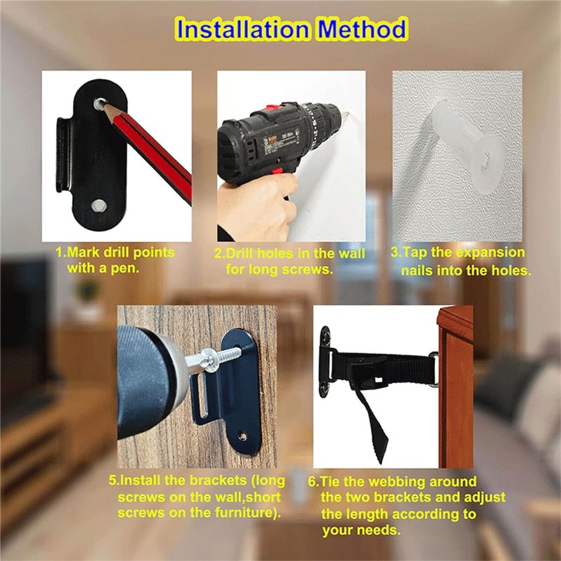 TFTP-Anti-Sturz-Möbelanker (2e – Earthquake Anchor Strap Bewertung und Preis