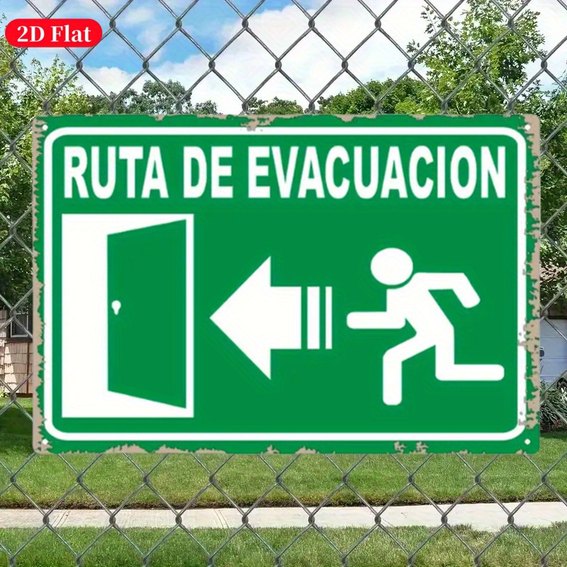 (2D-Blechmalerei) Vintage Nota – Emergency Exit Sign Bewertung und Preis